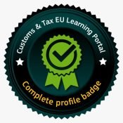 Customs Tax EU Learning Portal Complete Profile Badge